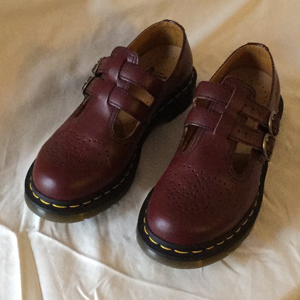 Dr. Martens double-strap Mary Janes.